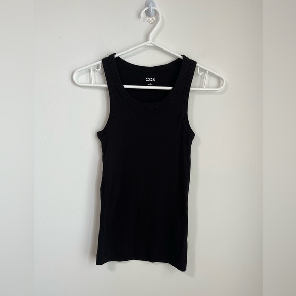 COS Ribbed Tank Top Black XS - Picture 2 of 4